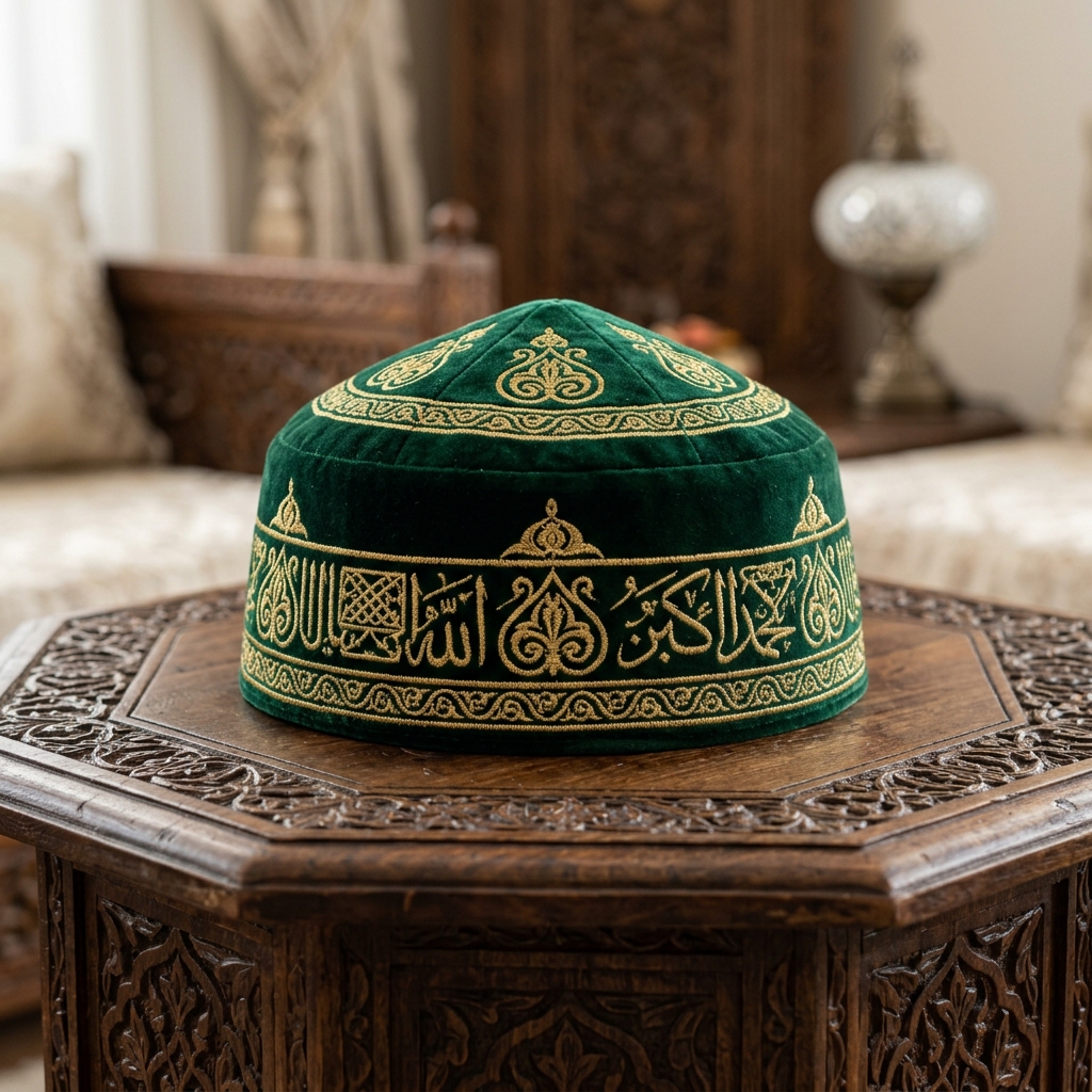 Turkish Velvet Embroidered Kufi (তুর্কি টুপি)